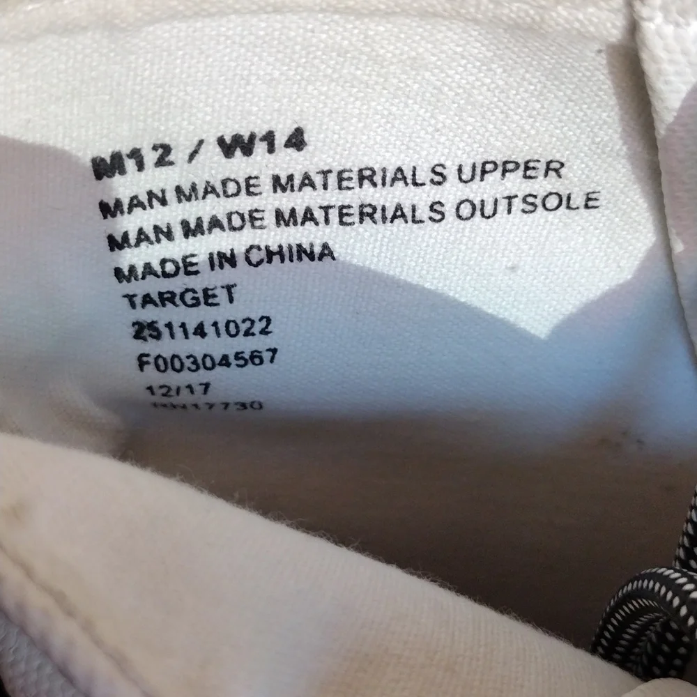 Hunter for Target Adult Unisex Sneakers M12/ W14   Nwot in White and Black - Picture 6 of 6